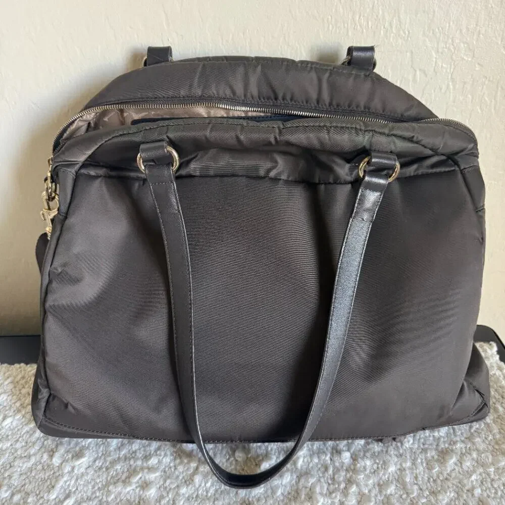 Lo & Sons OG Large Dark Brown Nylon Laptop Bag